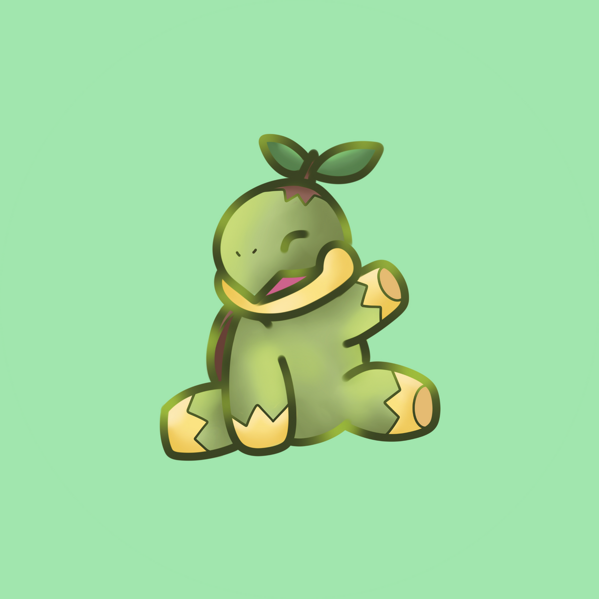 ~grass starter sticker~