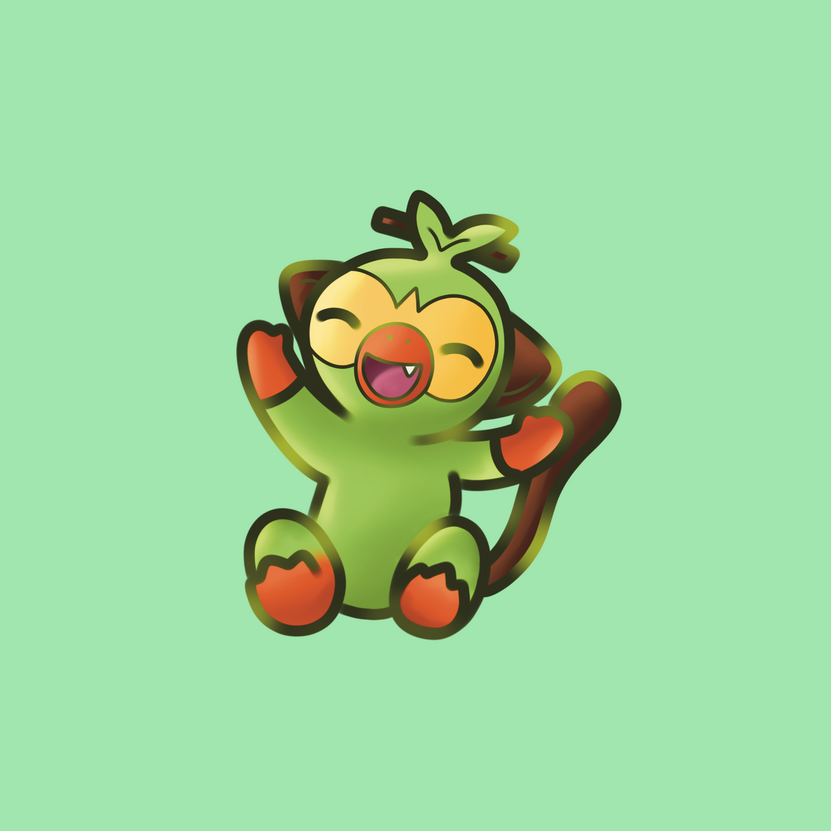 ~grass starter sticker~